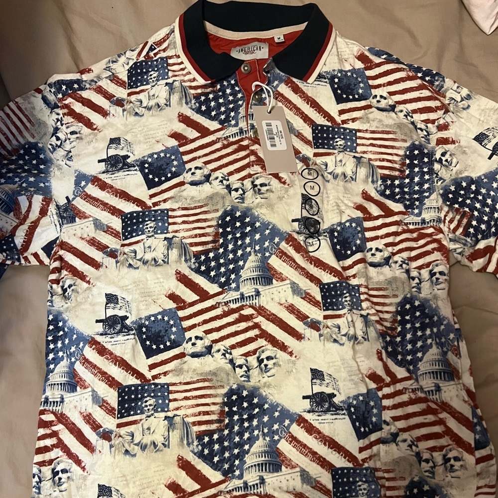 American Legacy American Flag patriotic polo